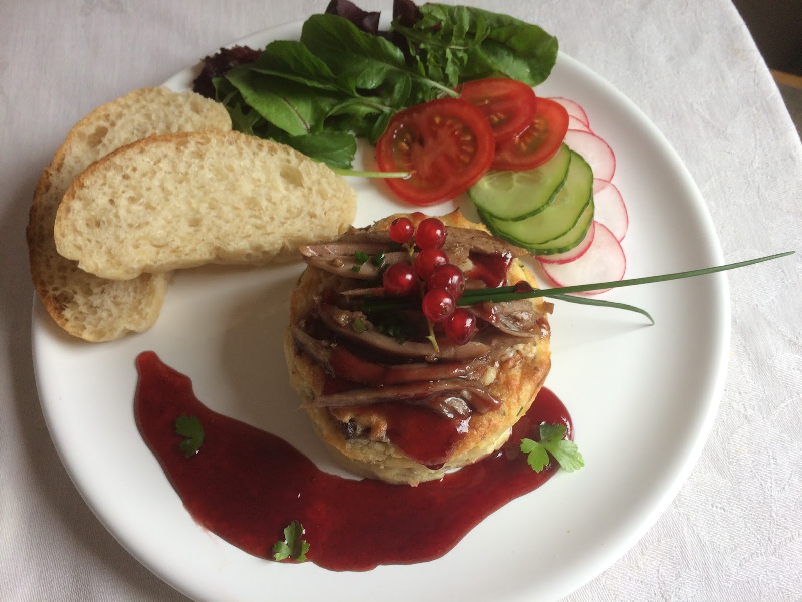 Love Food Twice Baked Slow Cooked Duck Soufflé with Cheese