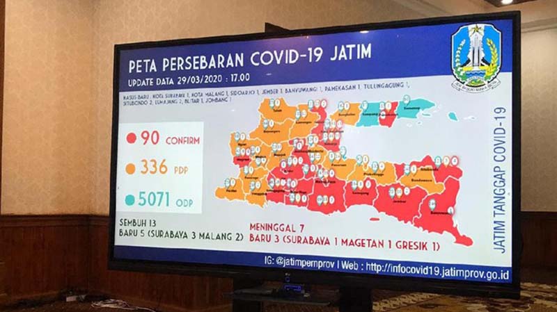 Zona Merah Corona di Jatim Bertambah, Total 18 Wilayah Zona Merah Corona di Jatim Bertambah, Total 18 Wilayah