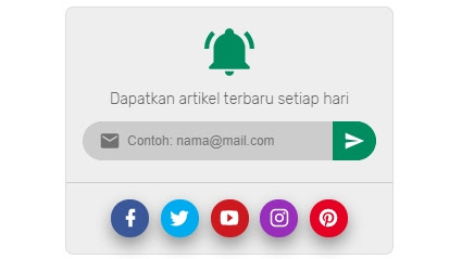 Cara Membuat Widget Belangganan Email Popup Disertai Tombol Sosmed