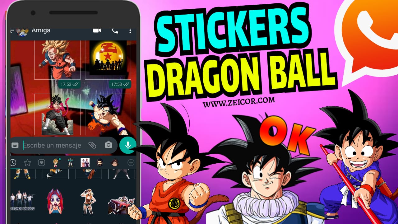 💥💪📲MARAVILLOSOS STICKERS DE DRAGON BALL PARA COMPARTIR EN WHATSAPP TRUCOS INFINITOS