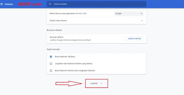 Setelan Lanjutan Chrome Setelan Lanjutan Chrome
