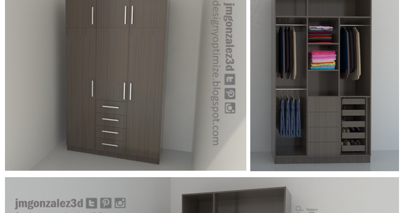 Diseño De Muebles Madera: Crear Armario - Closet - Placard Con Gavetas