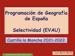 Programación de Geografía para Selectividad (EvAU).  2021-2022