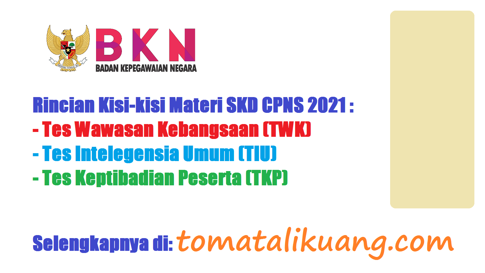 Download Materi Soal Cpns Twk Tiu Tkp Dan Kunci Jawaban