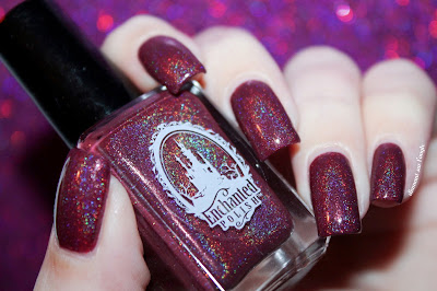 Swatch of the nail polish "Mr Burgundy" from Enchanted Polish