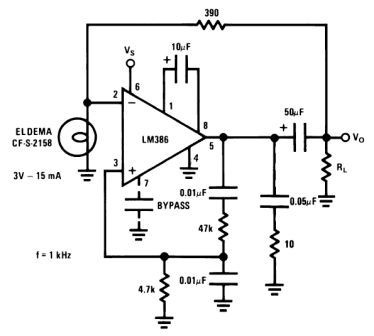 National LM386 Audio Power Amplifier Datasheet for Battery Operation