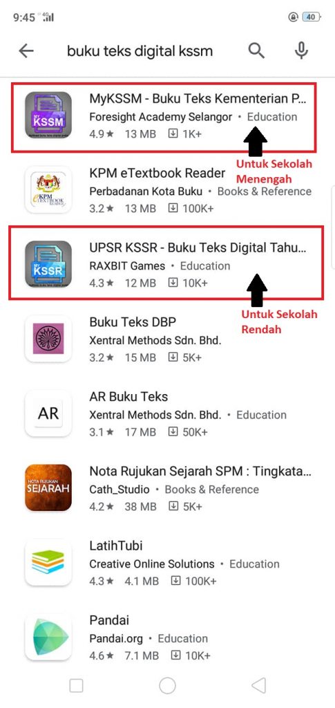 buku teks sekolah