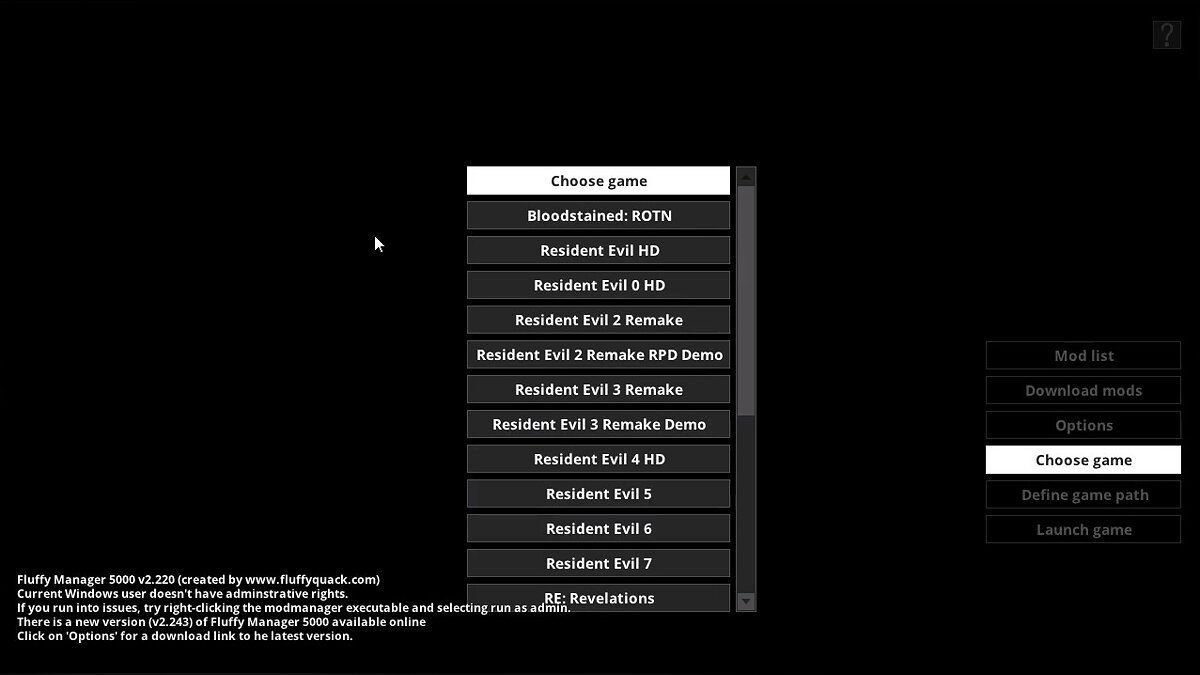 Instructions for installing mods on Resident Evil Village