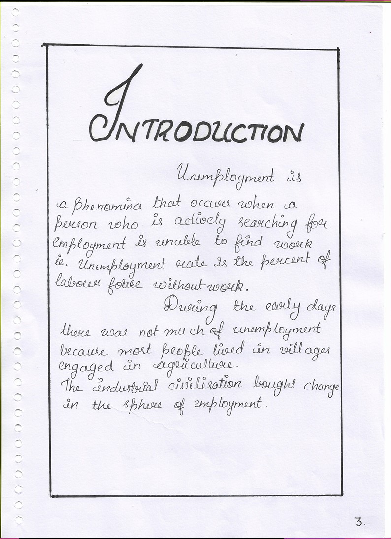 ECONOMICS PROJECT ECONOMICS PROJECT CBSE CLASS 12 UNEMPLOYMENT