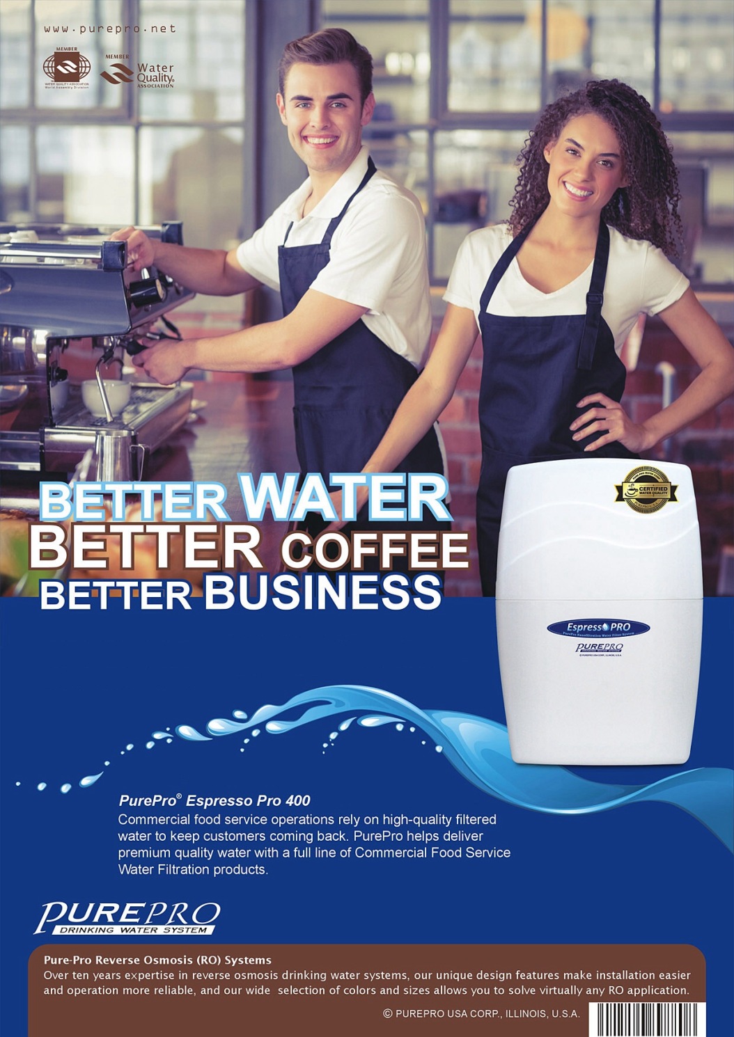 PurePro® Nanofiltration (NF) Water Purification Espresso Pro 400 GPD