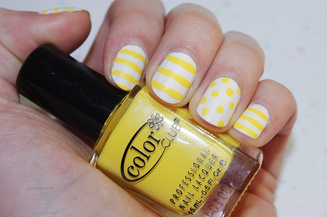 yellow matte nail art image