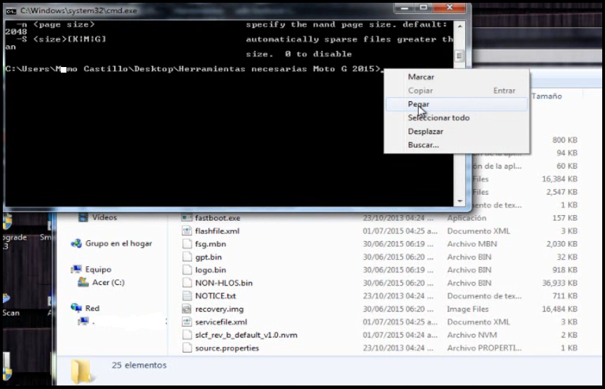 Instalar firmware original Moto G 2015 XT1543 (DUALSIM), XT1540