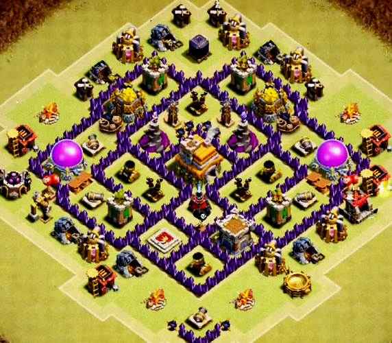 8 Base War TH 7 Anti Naga 2020 (Anti Bintang 3) Coc Versi Baru