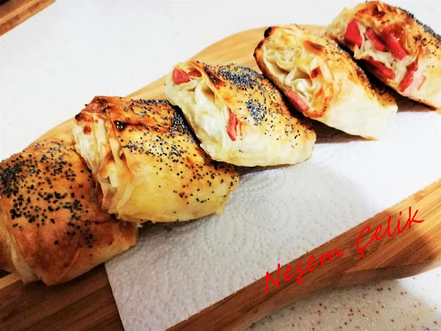 SOSİSLİ PEYNİRLİ BÖREK TARİFİ LUNTUĞ