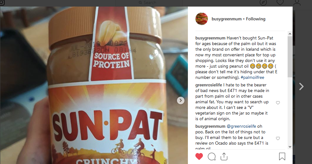 A Green and Rosie Life E471 the hidden palm oil in peanut butter