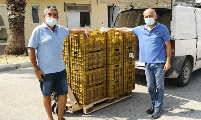 Δωρεά φρούτων από την εταιρεία "Φραγκίστας¨ στο Νοσοκομείο Ναυπλίου