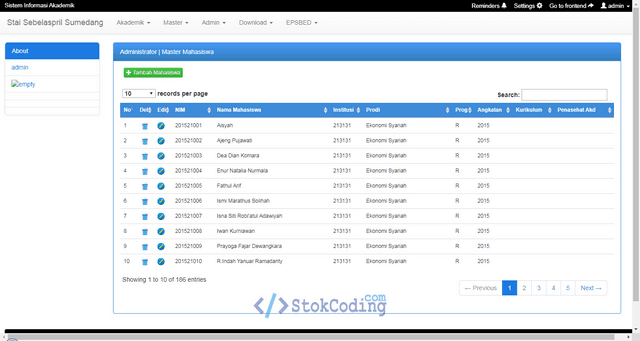 Sistem Aplikasi Akademik Kampus Berbasis Web (PHP)