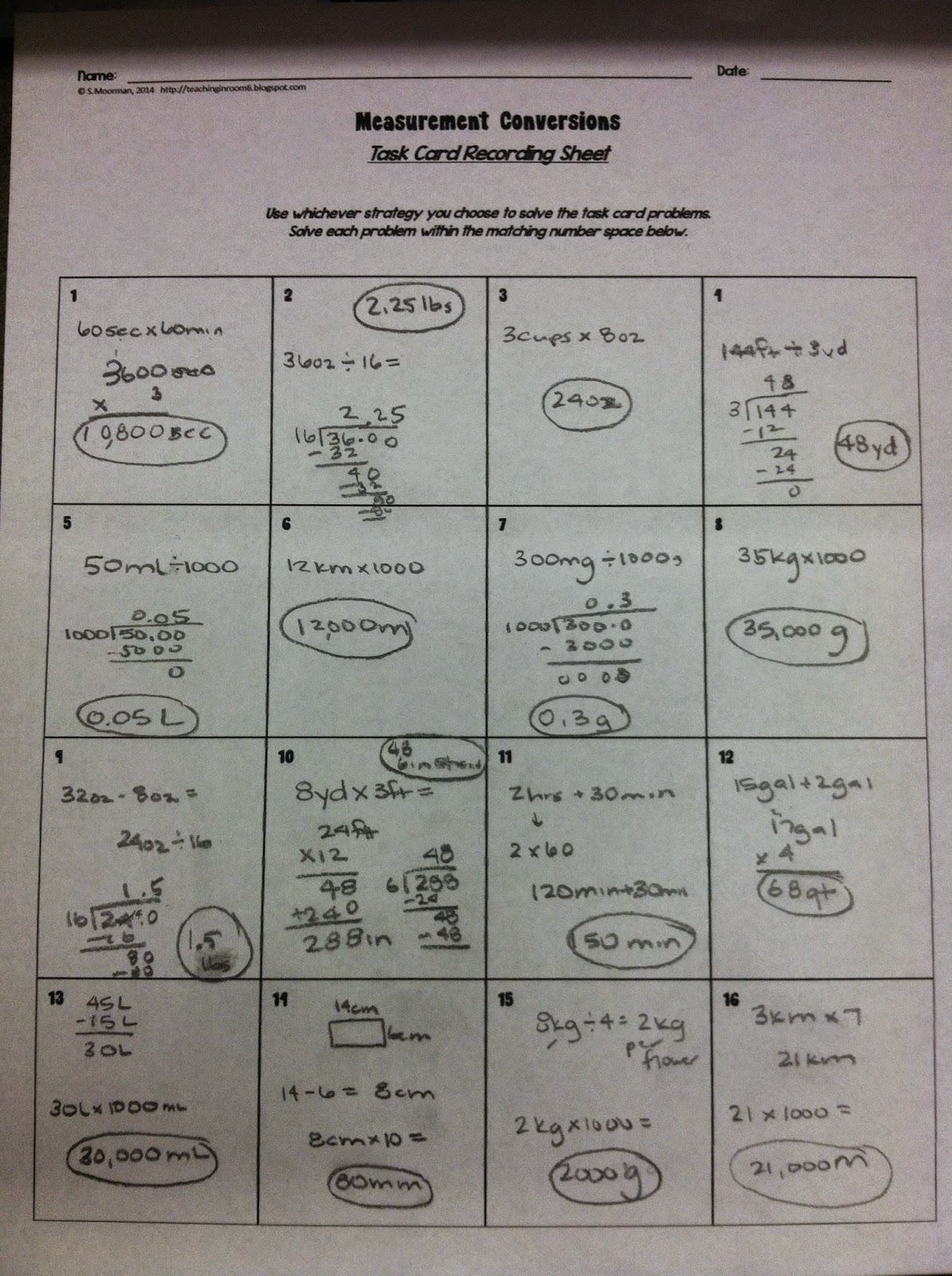 A Little Measurement Conversion "Trick" {video} - Teaching in Room 6