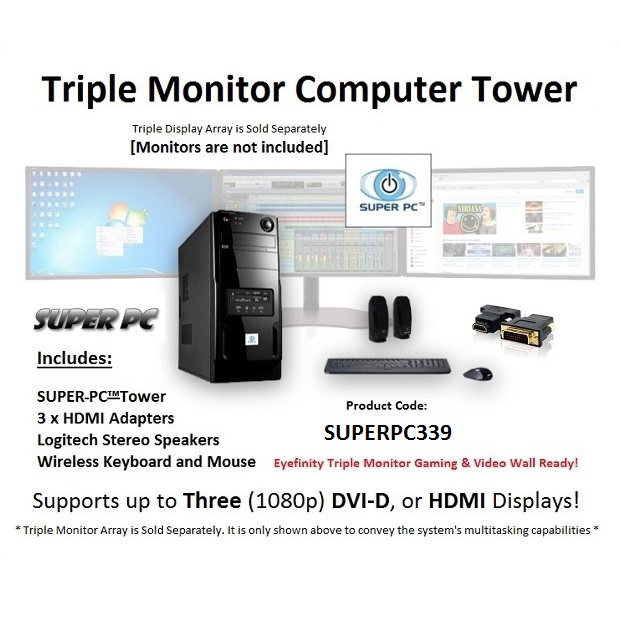 Multi-Monitor Tips and Tricks: SUPER PC | Triple Display Mid-Tower ...