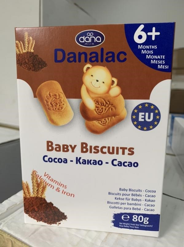 Bánh Quy Ăn Dặm DANALAC Cacao - Hộp 80g