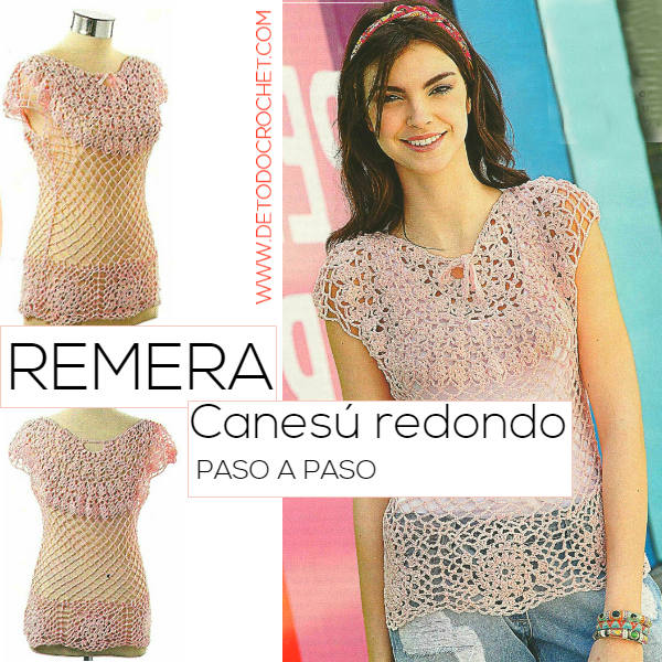 Criatura Vigilante Contradecir Remera Crochet con Canesú Redondo / Paso a paso