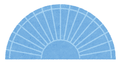 分度器のイラスト（文房具）