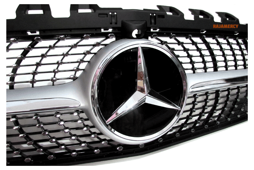 Grill Mercedes Benz W177 Diamond Style Silver Chrome Kode 2796