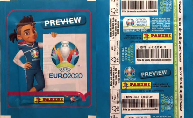 PANINI UEFA EURO 2020 PREVIEW EM 2020 Tüte Full Bag Vertikal Paket Pochette 