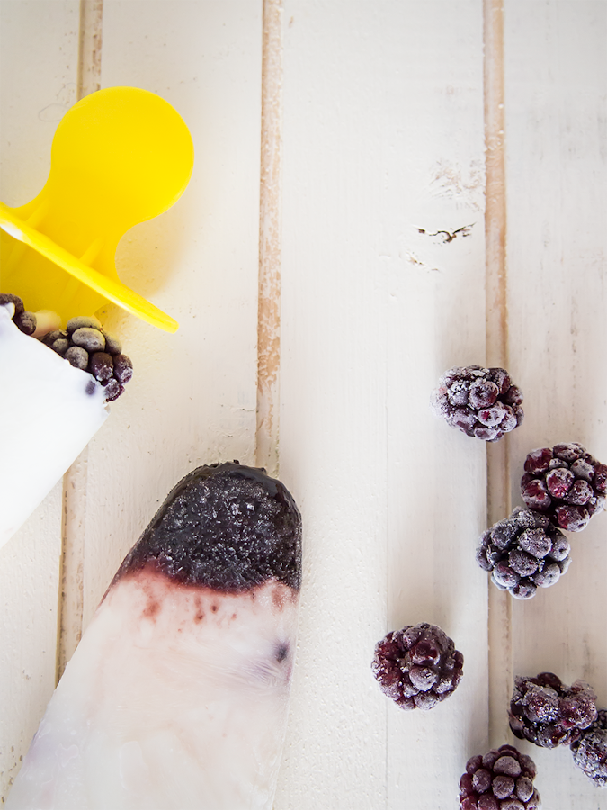 Polos de yogur y mora