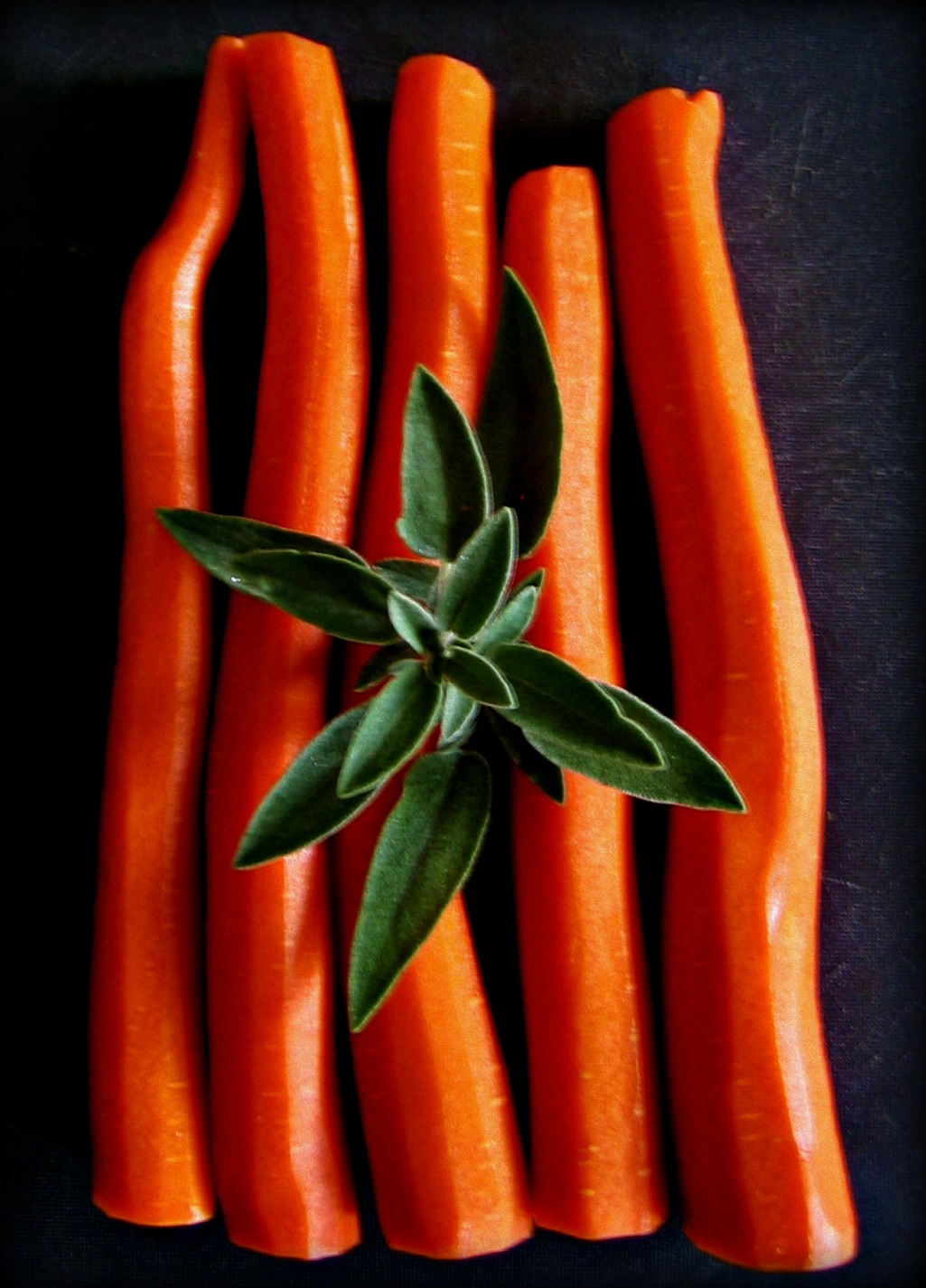 living awesomely honey/brown butter/bourbonglazed carrots with crispy