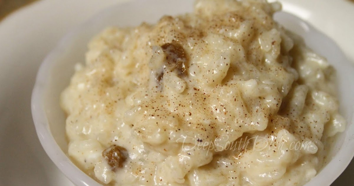 Deep South Dish Stovetop Rice Pudding