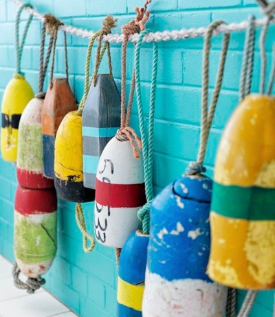 Add Color to Rooms with Painted Buoys