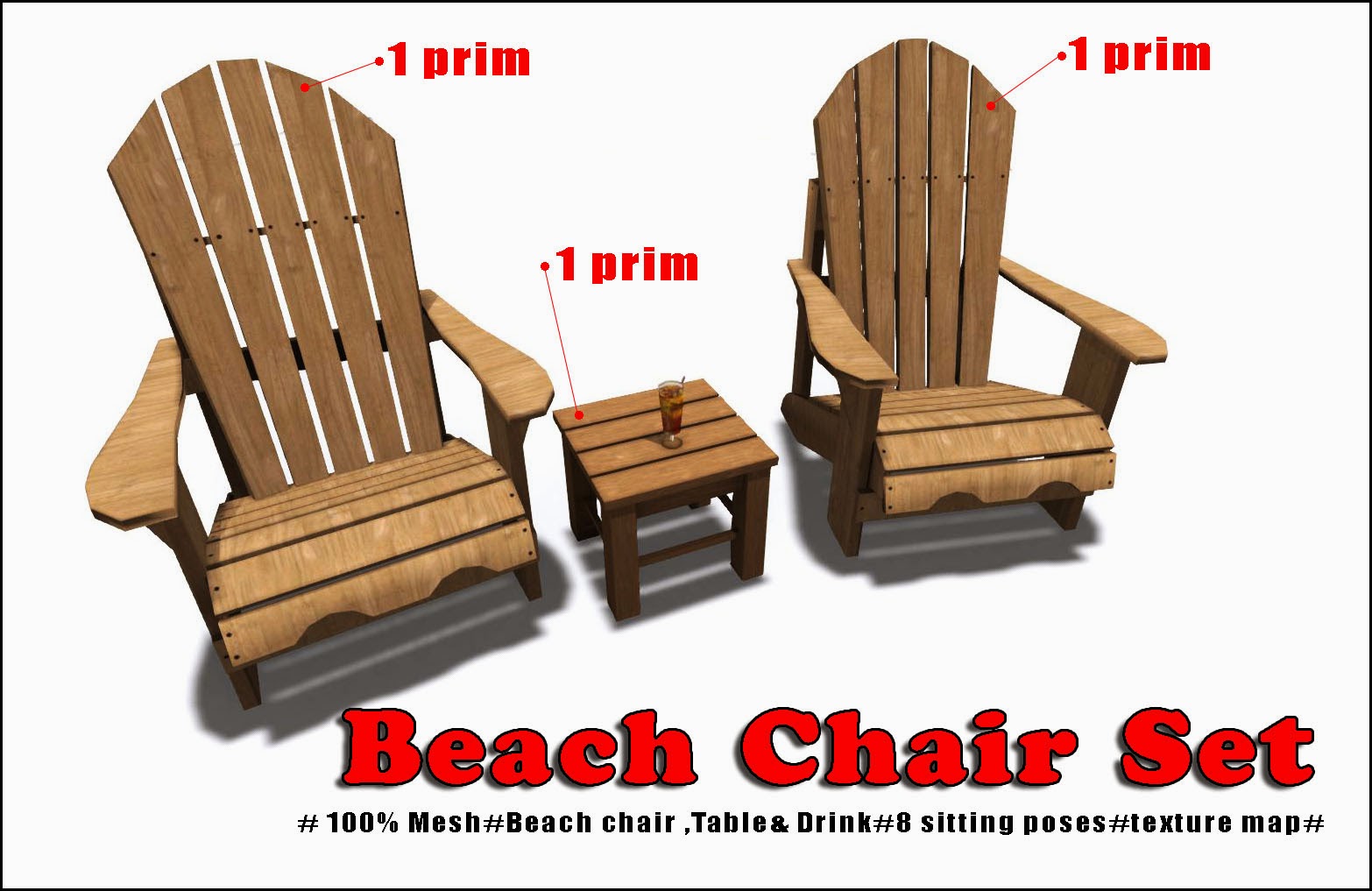 New Item For This Month: Beach Chair table set