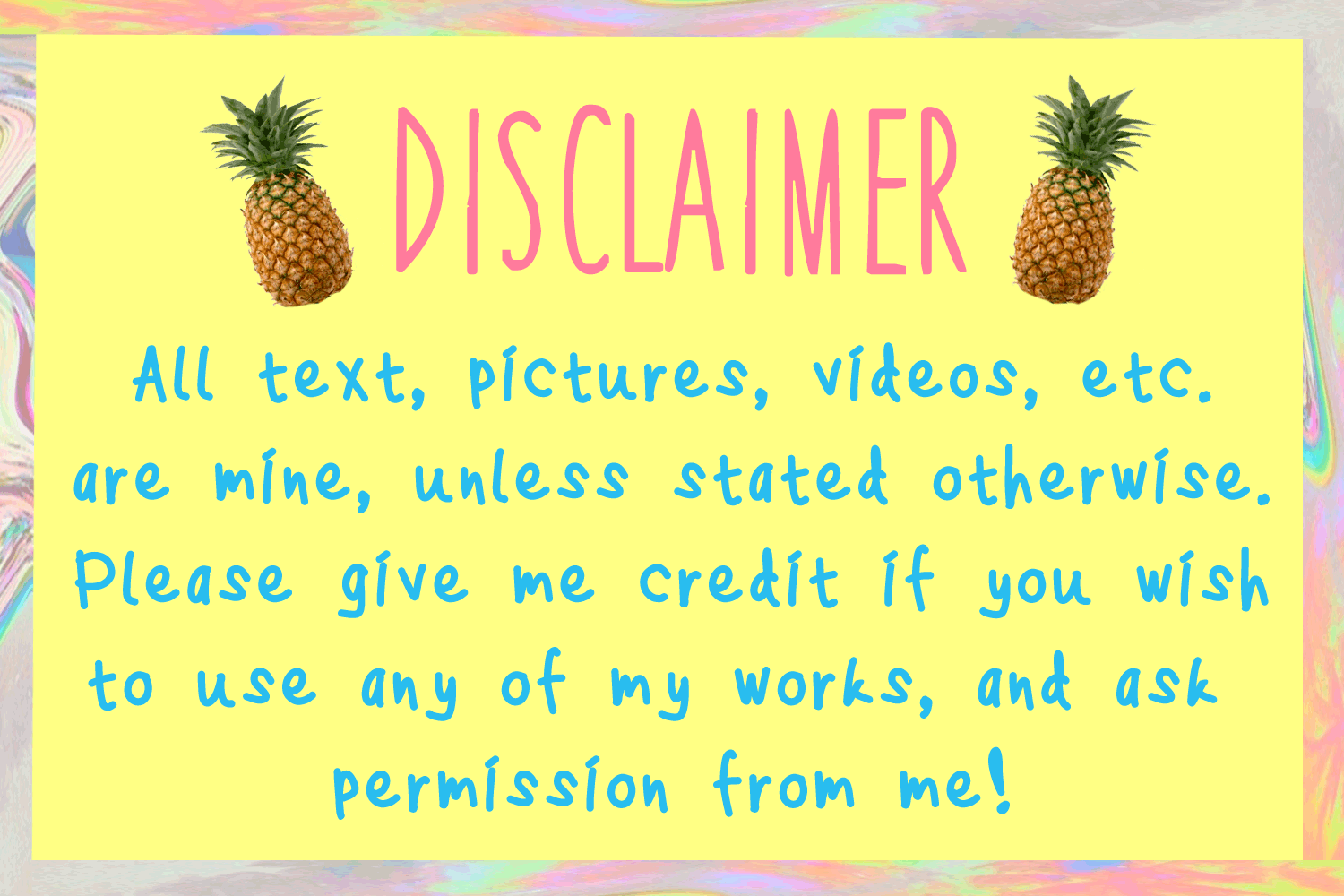 DISCLAIMER Festival of Art