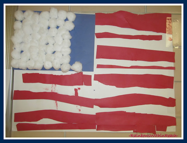 photo of: Kindergarten Project Based Learning American Flag via RainbowsWithinReach