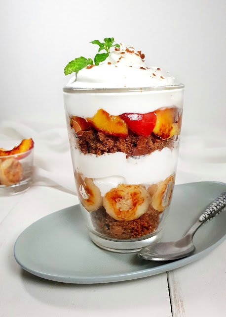 TRIFLE COOKIES CREME onctueuse allégée COCO/SKYR et BANANE/NECTARINE ROTIES