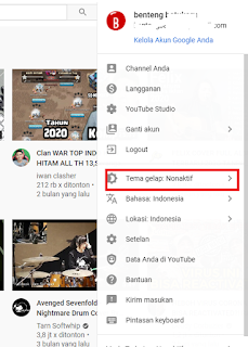 Cara Membuat Dark Mode Youtube di PC