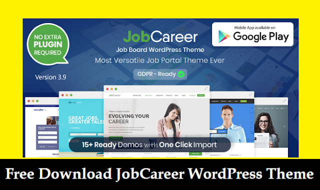 Free Download JobCareer WordPress Theme