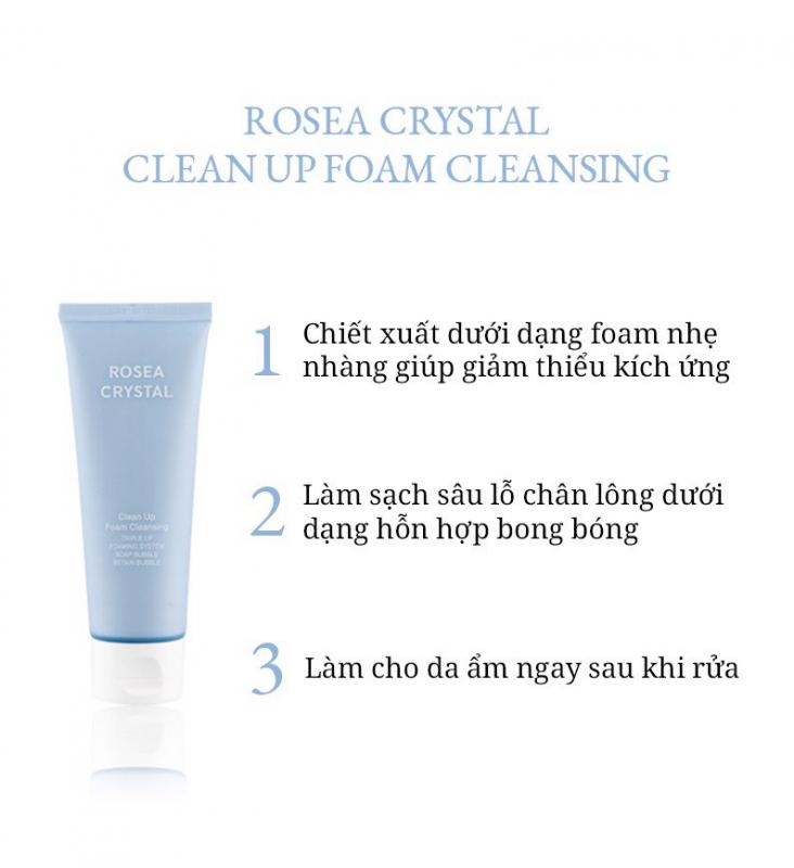 Sữa Rửa Mặt Rosea Crystal Clean Up Foam Cleansing 120ml