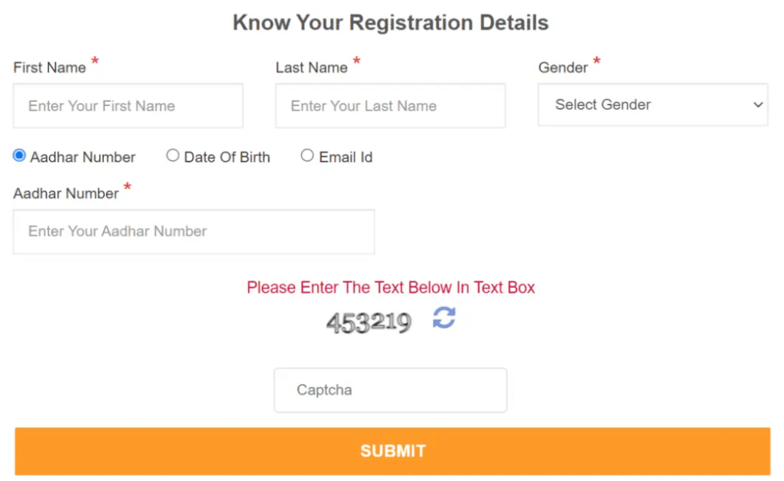 Know Your Registration Details Unemployment Allowance Scheme MP