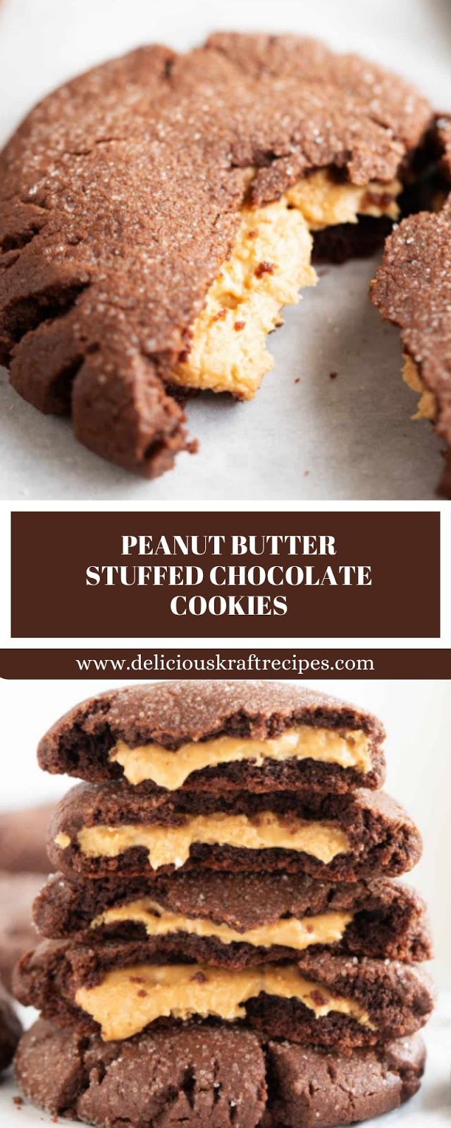 PEANUT BUTTER STUFFED CHOCOLATE COOKIES PEANUT BUTTER STUFFED CHOCOLATE COOKIES