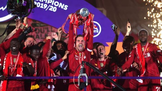CHAMPIONS!! Watch Liverpool Lift Premier League Trophy For The First Time In 30 Years (See Video