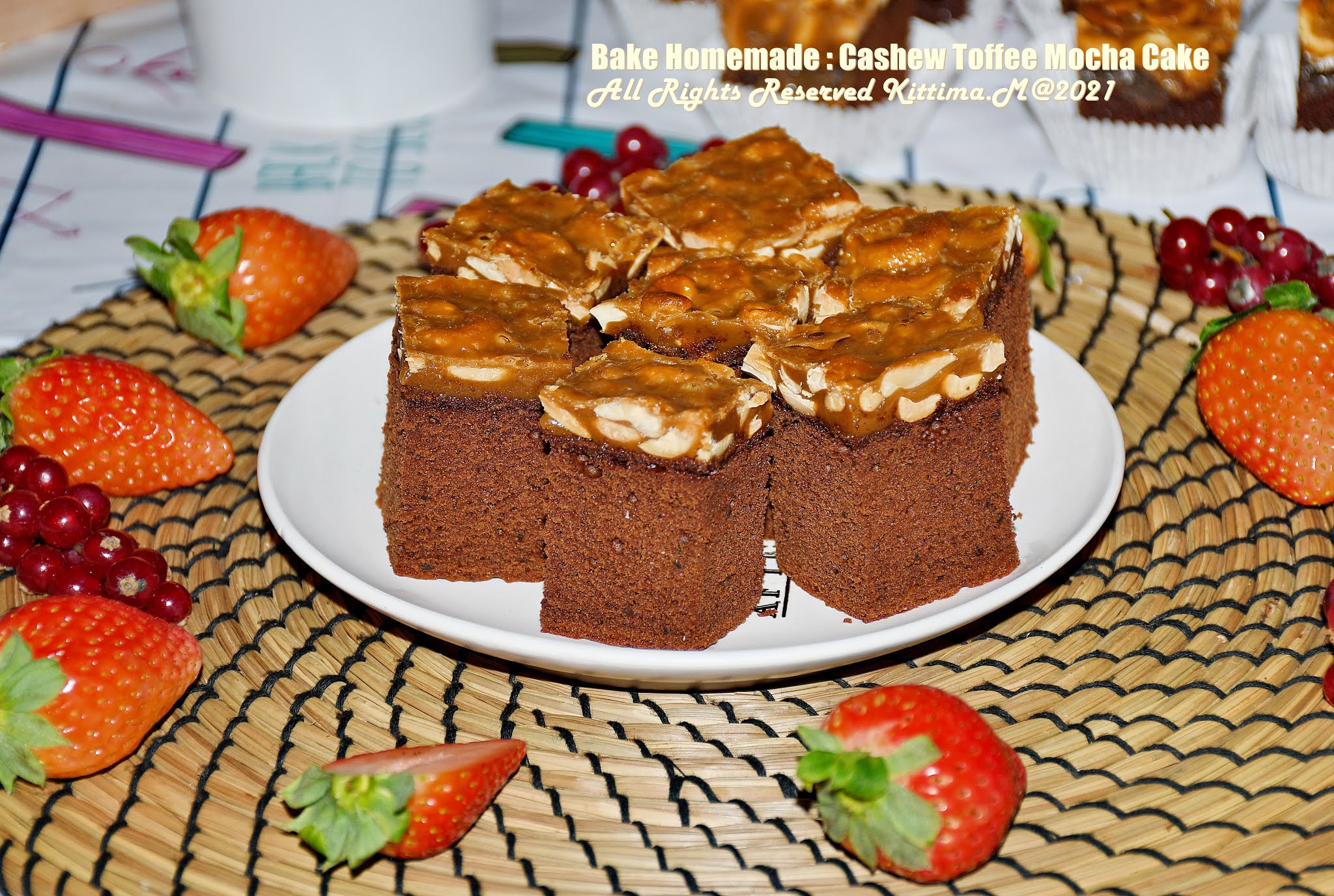 Bake Homemade ท๊อฟฟี่เค้ก(Cashew Toffee Mocha Cake )(มือใหม่เบเกอรี่)