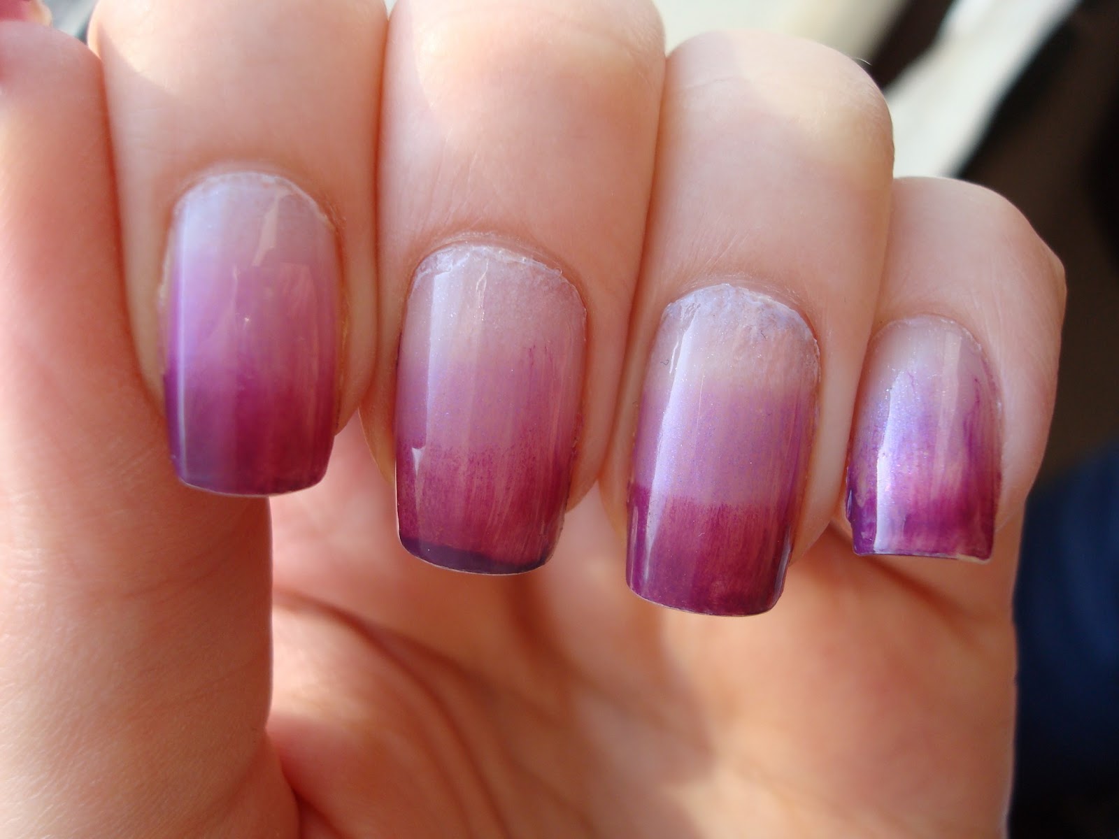 Polished: Purple Ombre nails.