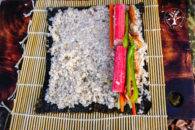 Sushi Maki z ogniska