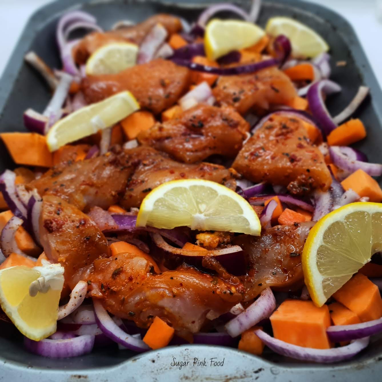Cajun Chicken Tray Bake Healthy Recipe Sugar Pink Food Healthy