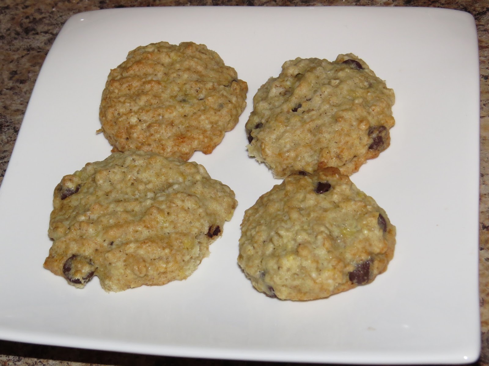 Cuisine chic et simple Biscuits aux bananes gruau et chocolat de maya