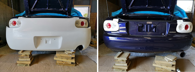 Comparing Japanese Cobra bumper panel with original Roadster