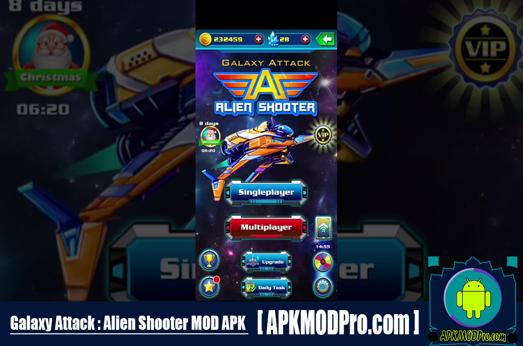 Download Galaxy Attack Alien Shooter MOD APK 20.5 (Unlimited Money) For Android
