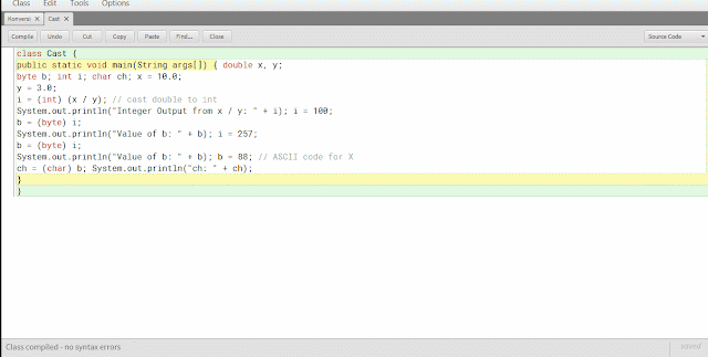 Conversion Value and Casting JAVA Conversion Value and Casting JAVA